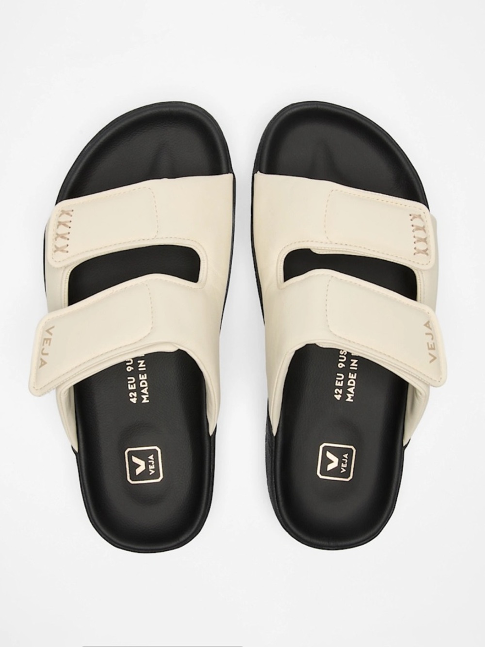 NWOT VEJA Etna leather bold cashew slide sandals sz 9